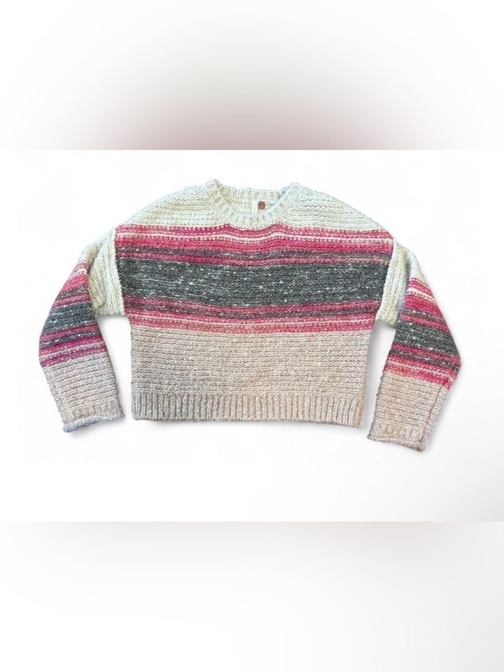 Pilcro Anthropologie Wool Blend Thick Knit Sweater Size Large Cozy Made In Italy - Picture 6 of 6